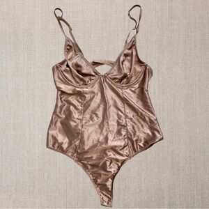 La Senza Champagne Spaghetti Strap Bodysuit